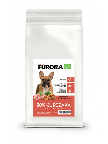 FURORA BEZ ZBÓŻ RASA MAŁA 50% KURCZAKA - 2KG