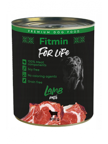 FITMIN FOR LIFE DOG LAMB - 12x800G