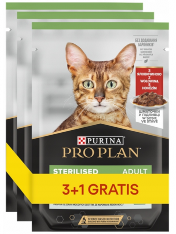 PURINA PRO PLAN NUTRI SAVOUR STERLILISED BEEF - 85G x 4