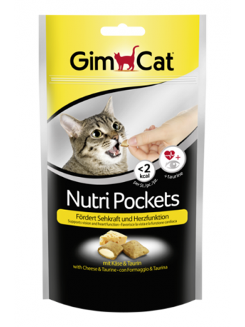 GIMCAT NUTRI POCKETS CHEESE + TAURINE 60G