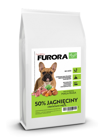 FURORA BEZ ZBÓŻ RASA MAŁA 50% JAGNIĘCINY - 12KG (6KGx2)