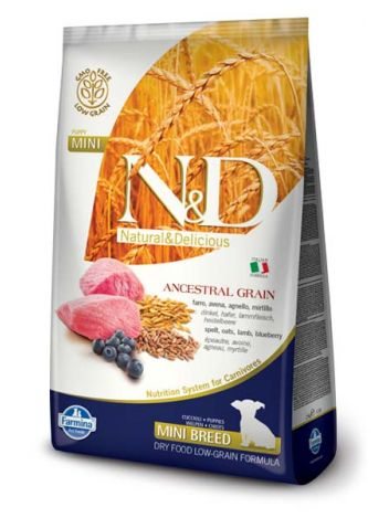 FARMINA N&D LOW GRAIN LAMB & BLUBERRY PUPPY MINI - 14KG (7KGx2)