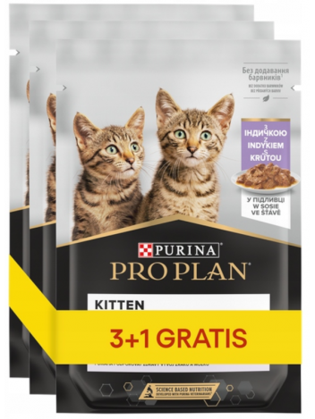 PURINA PRO PLAN KITTEN INDYK W SOSIE - 85G x 4