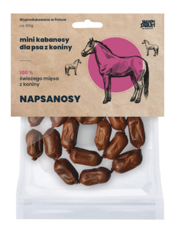 HAPPY SNACKY NAPSANOSY MINI Z KONINY 100G 18SZT