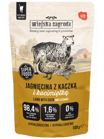 WIEJSKA ZAGRODA KOT JAGNIĘCINA Z KACZKĄ I KOCIMIĘTKĄ - 100G x 12