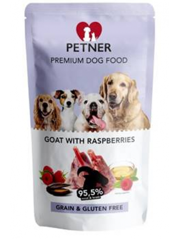 PETNER POUCH GOAT WITH RASPBERRIES - 500G x 10