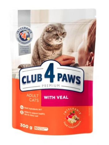 CLUB 4 PAWS ADULT CATS WITH VEAL IN GRAVY - 100G x 6