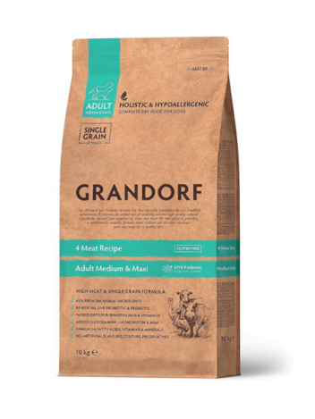 GRANDORF 4 MEAT ADULT MEDIUM & MAXI - 10KG