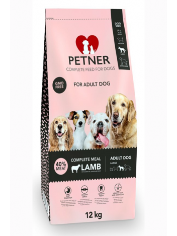 PETNER ADULT LARGE BREEDS LAMB - 12KG (3KGx4)