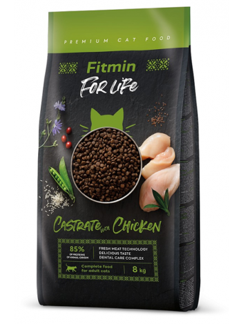 FITMIN FOR LIFE CAT CASTRATE CHICKEN - 8KG