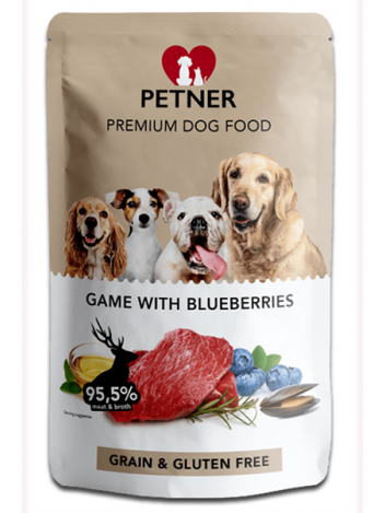 PETNER POUCH GAME WITH BLUEBERRIES - 500G