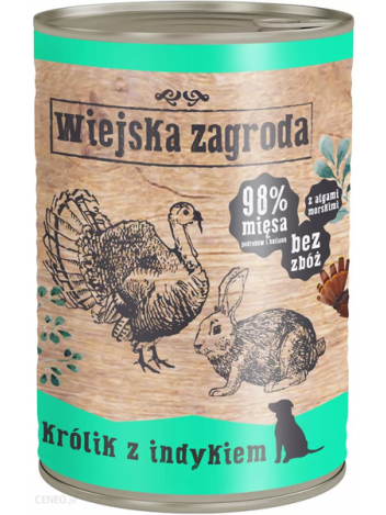 WIEJSKA ZAGRODA KRÓLIK Z INDYKIEM - 400G x 6