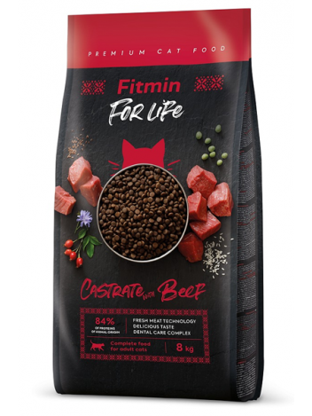 FITMIN FOR LIFE CAT CASTRATE BEEF - 8KG
