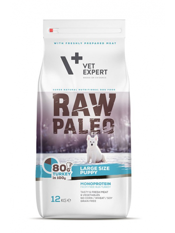 VET EXPERT RAW PALEO PUPPY LARGE TURKEY - 24KG (12KGx2)