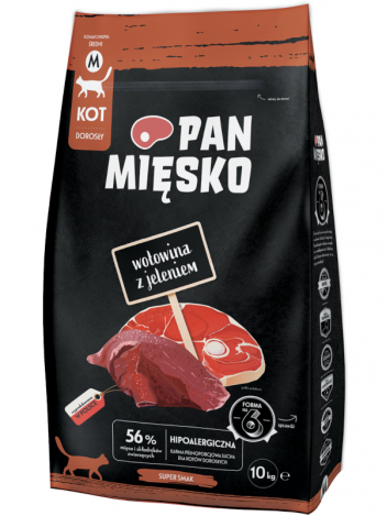 PAN MIĘSKO KOT WOŁOWINA Z JELENIEM M - 10KG