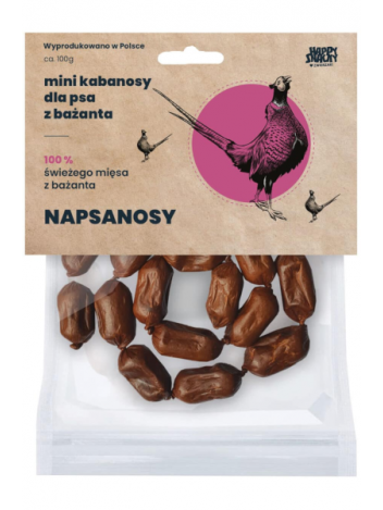 HAPPY SNACKY NAPSANOSY MINI Z BAŻANTA 100G 18SZT