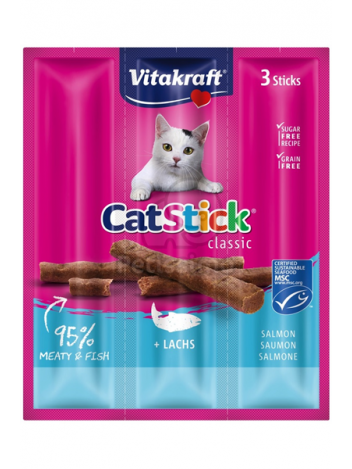 VITAKRAFT CAT-STICK CLASSIC 3 SZT. - Z ŁOSOSIEM