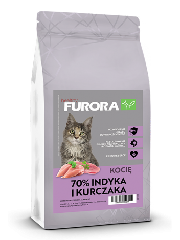 FURORA CONNOISSEUR KOCIĘ INDYK Z KURCZAKIEM - 1,5KG
