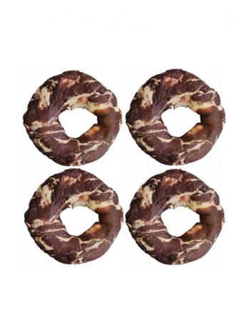 HAPPY SNACKY RINGI WOŁOWE OWINIĘTE KRÓLIKIEM I DORSZEM 4SZT 500G
