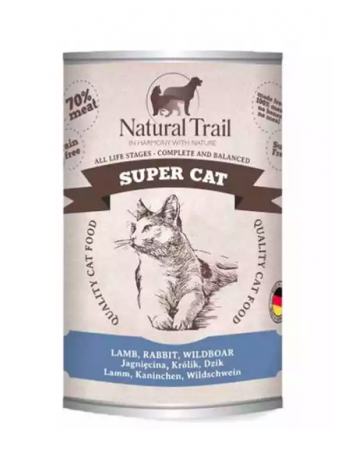 NATURAL TRAIL CAT LAMB, RABBIT, WILD BOAR - 400G x 6