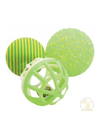 ZOLUX 580125 ZABAWKI DLA KOTA 3 PIŁKI RÓŻNE 4CM