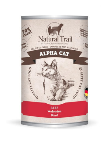 NATURAL TRAIL ALPHA CAT BEEF - 400G x 6