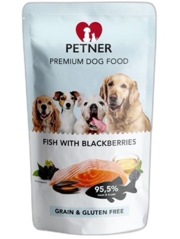 PETNER POUCH FISH WITH BLACKBERRIES - 500G x 5