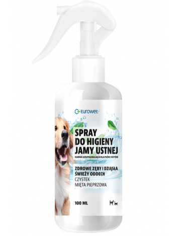 EUROWET SPRAY DO HIGIENY JAMY USTNEJ DLA PSA I KOTA 100ML
