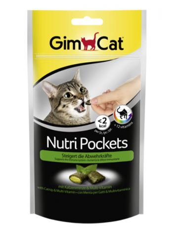 GIMCAT NUTRI POCKETS CATNIP + VITAMIN 60G