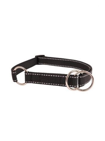 DINO OBROŻA TAŚMA PÓŁZACISKOWA ODBLASKOWA 25MM/40-60CM - CZARNA