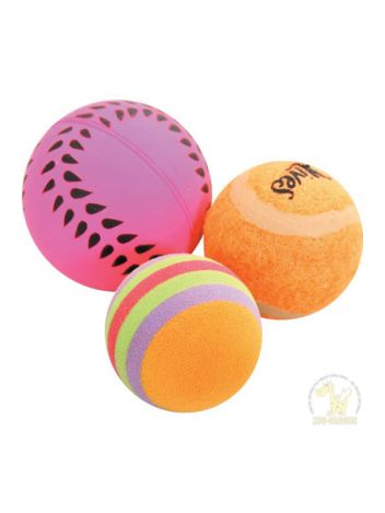 ZOLUX 580126 ZABAWKI DLA KOTA 3 PIŁKI RÓŻNEE 4CM