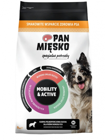 PAN MIĘSKO SPECJALNE POTRZEBY MOBILITY & ACTIVE M - 9KG