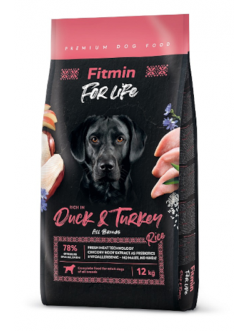 FITMIN DOG FOR LIFE ADULT DUCK & TURKEY - 24KG (12KGx2)