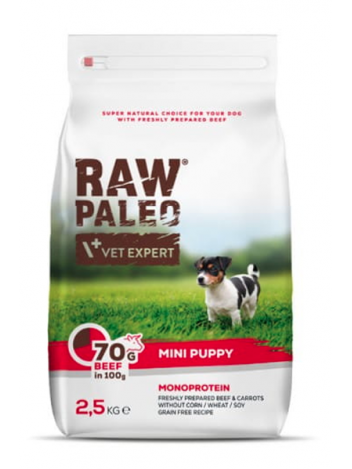 RAW PALEO PUPPY MINI BEEF - 2,5KG