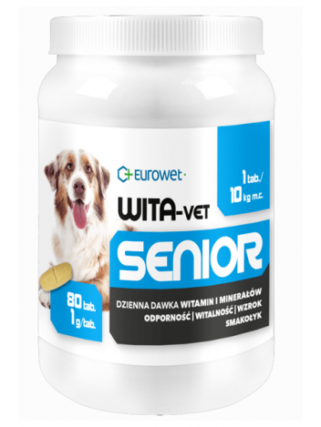 EUROWET WITA-VET COMPLEX WITAMINOWY SENIOR 1G x 80TAB - 1TAB NA 10KG M.C.