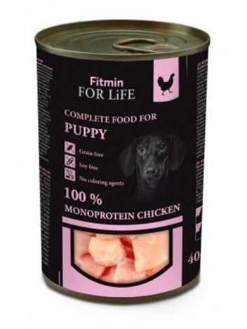 FITMIN FOR LIFE DOG MONOPROTEIN PUPPY - 400G x 12