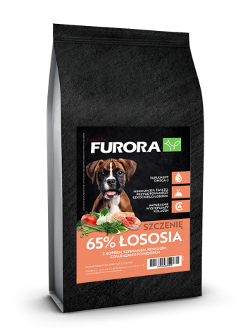 FURORA SUPERFOOD DLA SZCZENIĄT 65% SZKOCKIEGO ŁOSOSIA - 24KG (12KGx2)