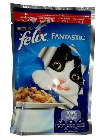 FELIX FANTASTIC SASZETKA WOŁOWINA W GALARECIE 100G