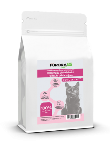FURORA VET PEPTIDE+ KOT PIELĘGNACJA SKÓRY I SIERŚCI, FORMUŁA ODKŁACZAJACA - 400G