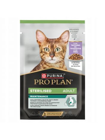 PRO PLAN STERILISED Z INDYKIEM W GALARECIE - 85G