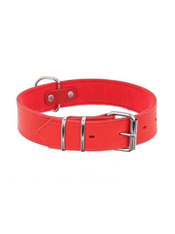 DINO A.OBROŻA SKÓRZANA 40MM/57CM - CZEWRONA