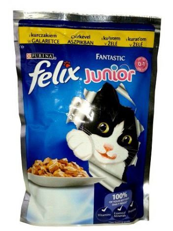 FELIX FANTASTIC SASZETKA JUNIOR KURCZAK W GALARECIE 100G