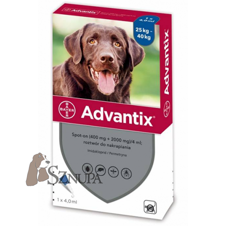 BAYER ADVANTIX DLA PSÓW 25 - 40KG - 4ML