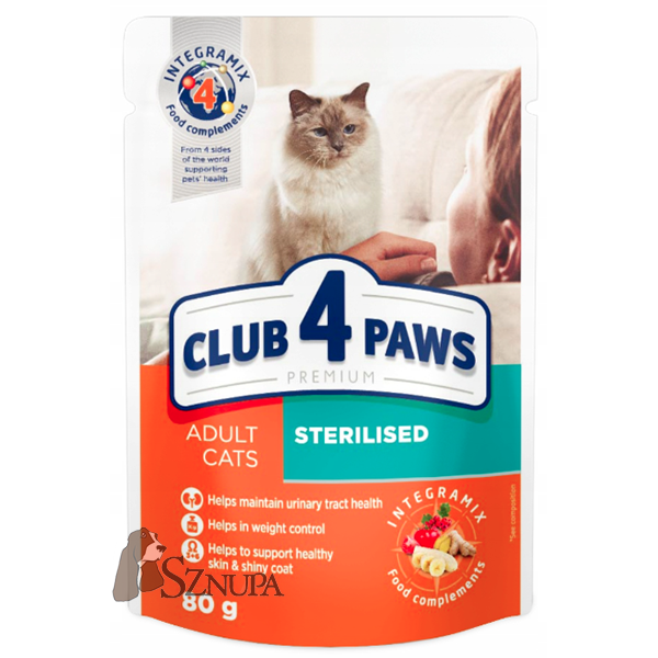 CLUB 4 PAWS STERILISED BEEF IN JALLY - 100G x 6