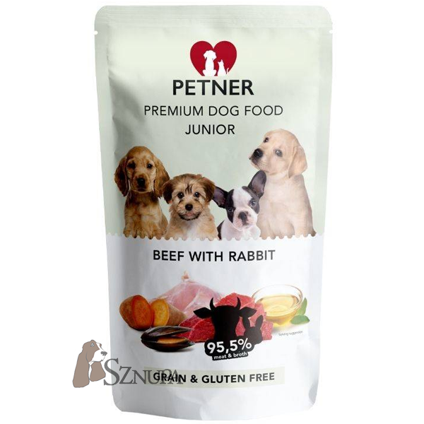 PETNER POUCH FOR JUNIOR DOGS BEEF WITH RABBIT - 500G