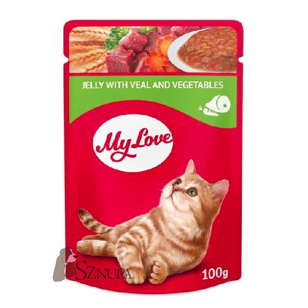 MY LOVE CIELĘCINA I WARZYWA W GALARECIE - 600G (100Gx6)