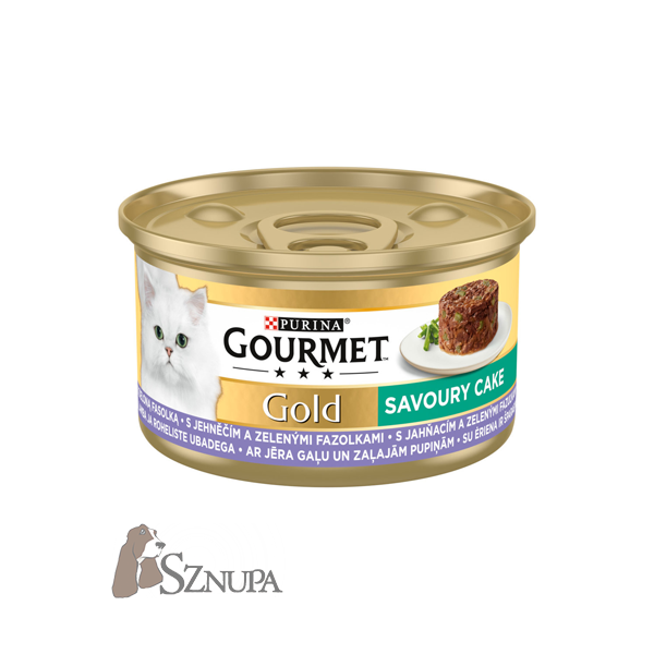 GOURMET GOLD SAVOURY CAKE Z JAGNIĘCINĄ I ZIELONĄ FASOLKĄ - 85G