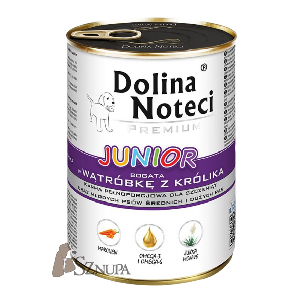 DOLINA NOTECI JUNIOR WĄTRÓBKA Z KRÓLIKA - 12x400G