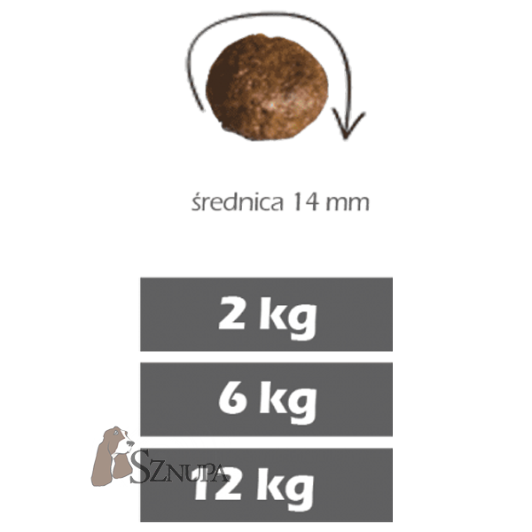 FURORA BEZ ZBÓŻ RASA DUŻA I ŚREDNIA 50% DZICZYZNY I ŁOSISIA - 24KG (12KGx2)
