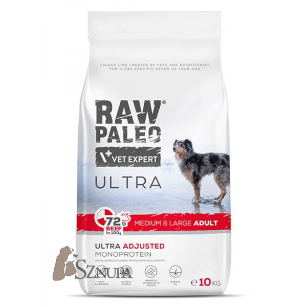 RAW PALEO ULTRA BEEF MEDIUM & LARGE ADULT - 10KG